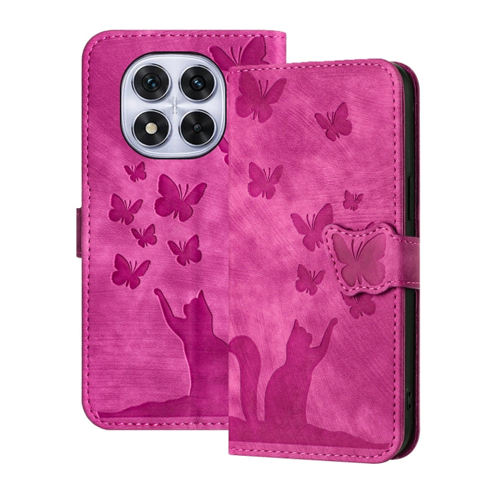 Funda de cuero con tapa para teléfono con estampado de gato y mariposa, For Redmi Note 15 Pro+ 5G Global 163.3mm, For Redmi Note 15 4G / 5G Global 164mm, For Redmi Note 15 Pro 4G Global 163.2mm, For Redmi Note 15 Pro 5G Global 163.6mm                  ...