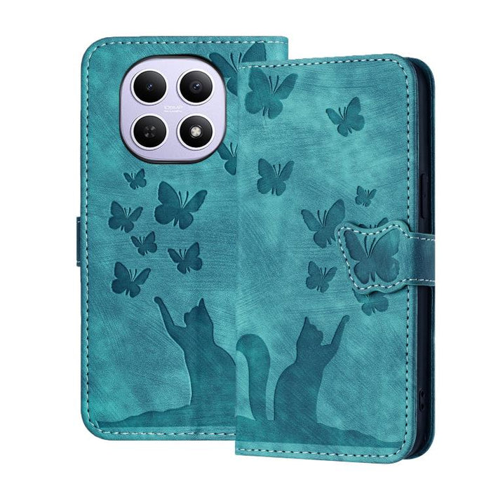 Funda de cuero con tapa para teléfono con estampado de gato y mariposa, For Redmi Note 15 Pro+ 5G Global 163.3mm, For Redmi Note 15 4G / 5G Global 164mm, For Redmi Note 15 Pro 4G Global 163.2mm, For Redmi Note 15 Pro 5G Global 163.6mm                  ...