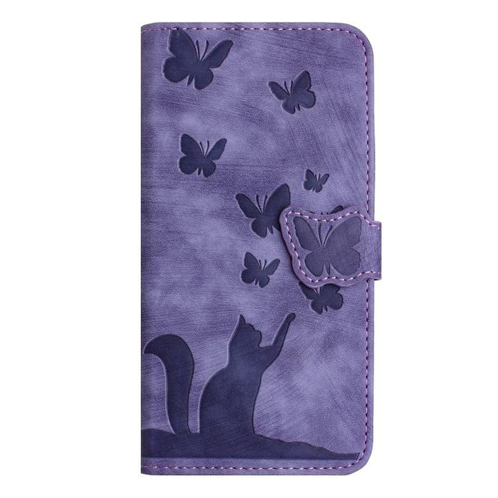 Funda de cuero con tapa para teléfono con estampado de gato y mariposa, For Xiaomi 15T Pro 5G, For Xiaomi 15T 5G, For Xiaomi Poco C75, For Xiaomi 14T Pro, For Xiaomi 14T