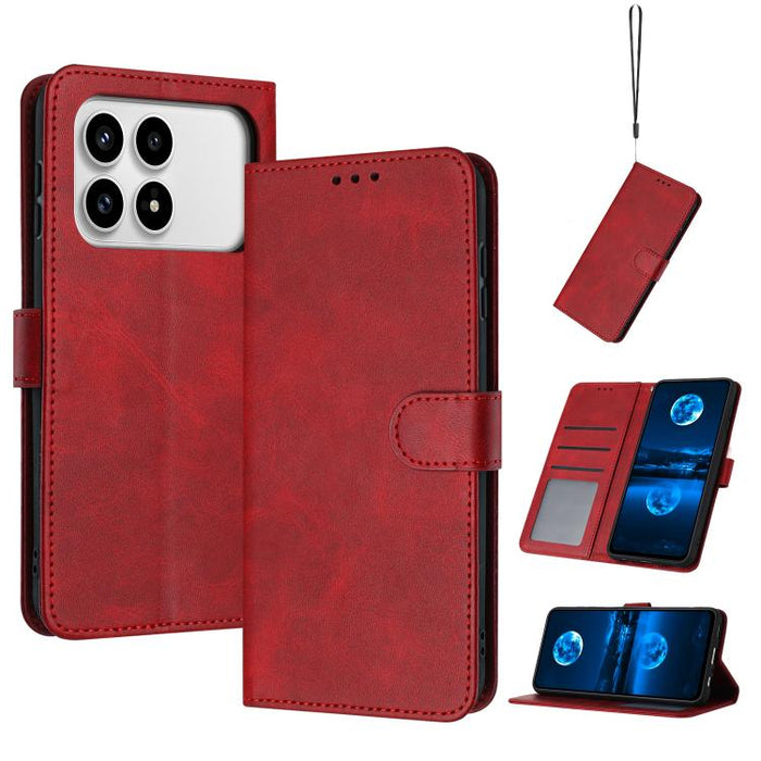 Funda para teléfono con tapa de piel de becerro sólida, For Redmi K90 Pro Max / Poco F8 Ultra, For Redmi Note 15 Pro 4G Global 163.2mm, For Redmi K90 / Poco F8 Pro, For Redmi Note 14 5G, For Redmi Note 14 Pro 5G