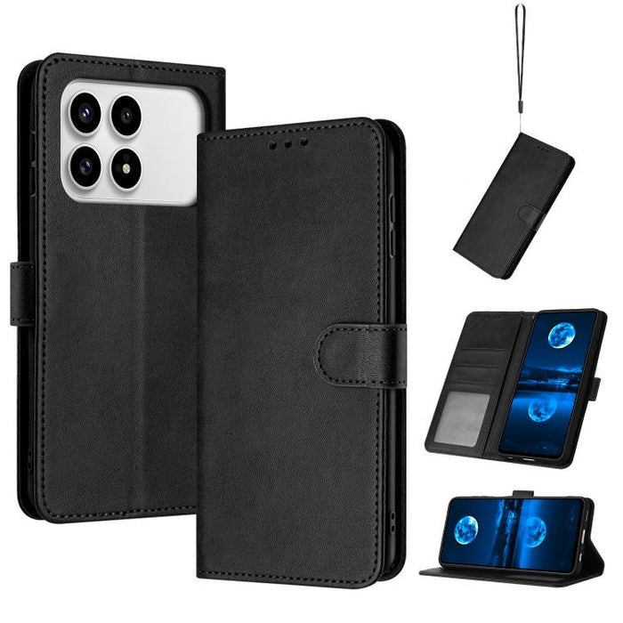 Funda para teléfono con tapa de piel de becerro sólida, For Redmi K90 Pro Max / Poco F8 Ultra, For Redmi Note 15 Pro 4G Global 163.2mm, For Redmi K90 / Poco F8 Pro, For Redmi Note 14 5G, For Redmi Note 14 Pro 5G