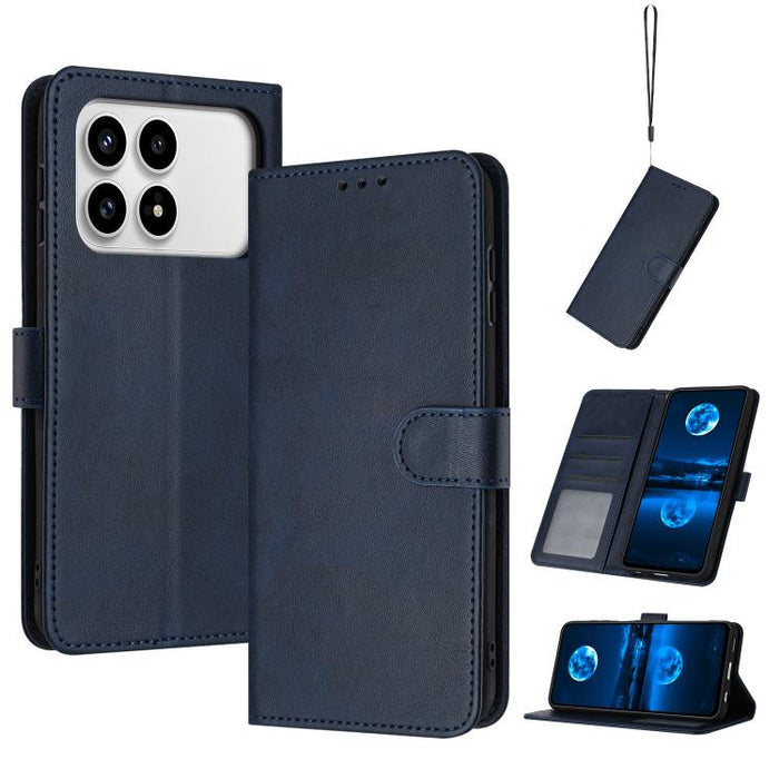 Funda para teléfono con tapa de piel de becerro sólida, For Redmi K90 Pro Max / Poco F8 Ultra, For Redmi Note 15 Pro 4G Global 163.2mm, For Redmi K90 / Poco F8 Pro, For Redmi Note 14 5G, For Redmi Note 14 Pro 5G