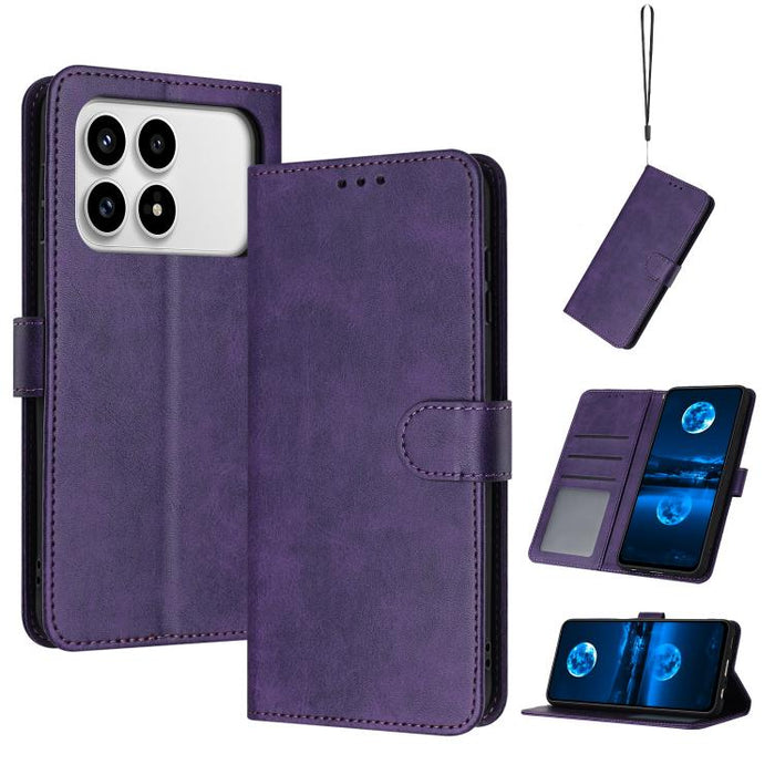 Funda para teléfono con tapa de piel de becerro sólida, For Redmi K90 Pro Max / Poco F8 Ultra, For Redmi Note 15 Pro 4G Global 163.2mm, For Redmi K90 / Poco F8 Pro, For Redmi Note 14 5G, For Redmi Note 14 Pro 5G