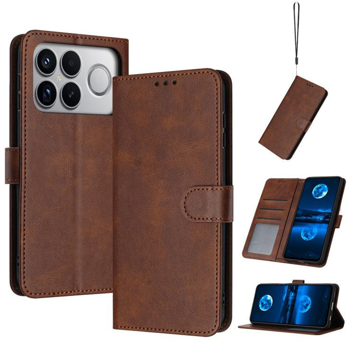 Funda para teléfono con tapa de piel de becerro sólida, For Redmi K90 Pro Max / Poco F8 Ultra, For Redmi Note 15 Pro 4G Global 163.2mm, For Redmi K90 / Poco F8 Pro, For Redmi Note 14 5G, For Redmi Note 14 Pro 5G