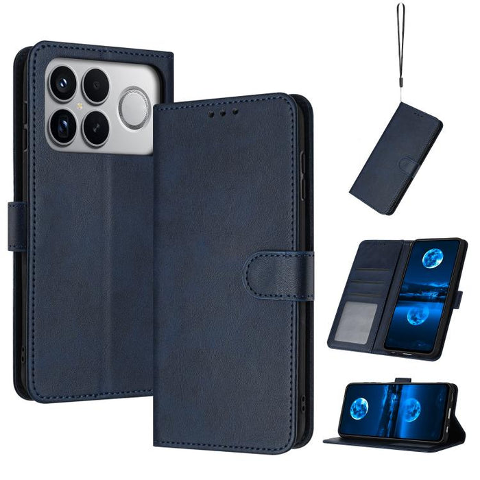 Funda para teléfono con tapa de piel de becerro sólida, For Redmi K90 Pro Max / Poco F8 Ultra, For Redmi Note 15 Pro 4G Global 163.2mm, For Redmi K90 / Poco F8 Pro, For Redmi Note 14 5G, For Redmi Note 14 Pro 5G