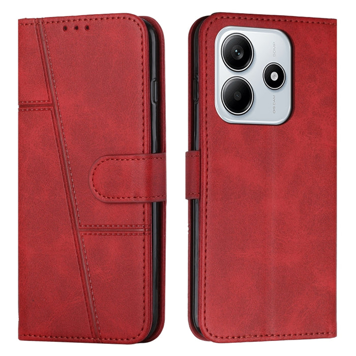 Funda para teléfono de piel con textura de becerro y hebilla cosida, For Redmi Note 14 Pro 5G Global, For Redmi Turbo 4 / Xiaomi Poco X7 Pro, For Redmi K80 / K80 Pro, For Redmi Note 14 4G 163.25mm, For Redmi Note 14 5G Global