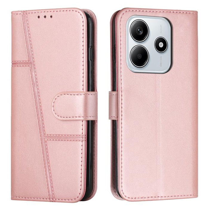 Funda para teléfono de piel con textura de becerro y hebilla cosida, For Redmi Note 14 Pro 5G Global, For Redmi Turbo 4 / Xiaomi Poco X7 Pro, For Redmi K80 / K80 Pro, For Redmi Note 14 4G 163.25mm, For Redmi Note 14 5G Global