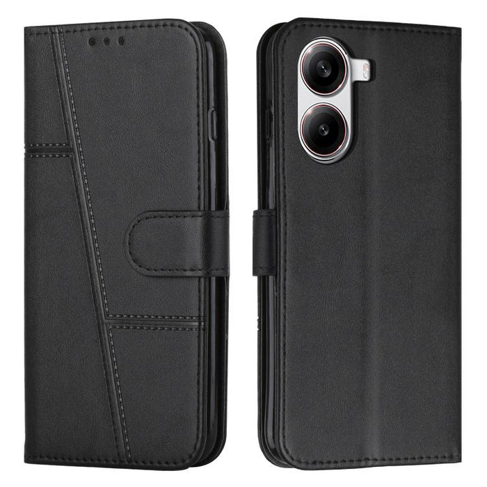 Funda para teléfono de piel con textura de becerro y hebilla cosida, For Redmi Note 14 Pro 5G Global, For Redmi Turbo 4 / Xiaomi Poco X7 Pro, For Redmi K80 / K80 Pro, For Redmi Note 14 4G 163.25mm, For Redmi Note 14 5G Global