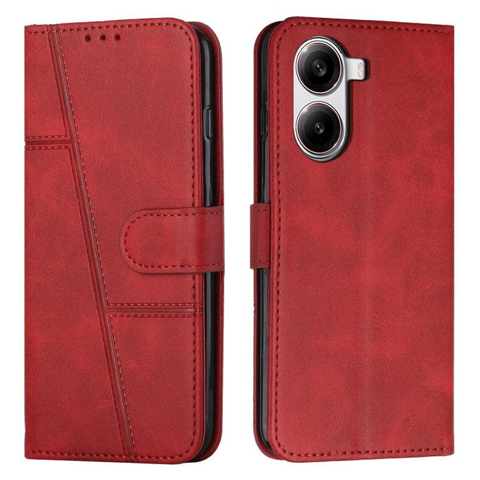 Funda para teléfono de piel con textura de becerro y hebilla cosida, For Redmi Note 14 Pro 5G Global, For Redmi Turbo 4 / Xiaomi Poco X7 Pro, For Redmi K80 / K80 Pro, For Redmi Note 14 4G 163.25mm, For Redmi Note 14 5G Global