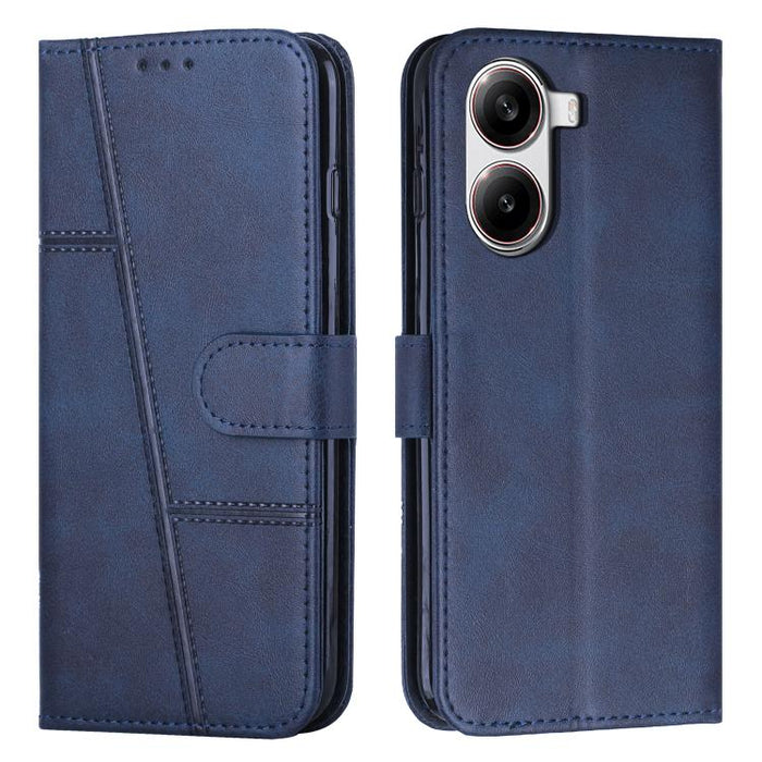 Funda para teléfono de piel con textura de becerro y hebilla cosida, For Redmi Note 14 Pro 5G Global, For Redmi Turbo 4 / Xiaomi Poco X7 Pro, For Redmi K80 / K80 Pro, For Redmi Note 14 4G 163.25mm, For Redmi Note 14 5G Global