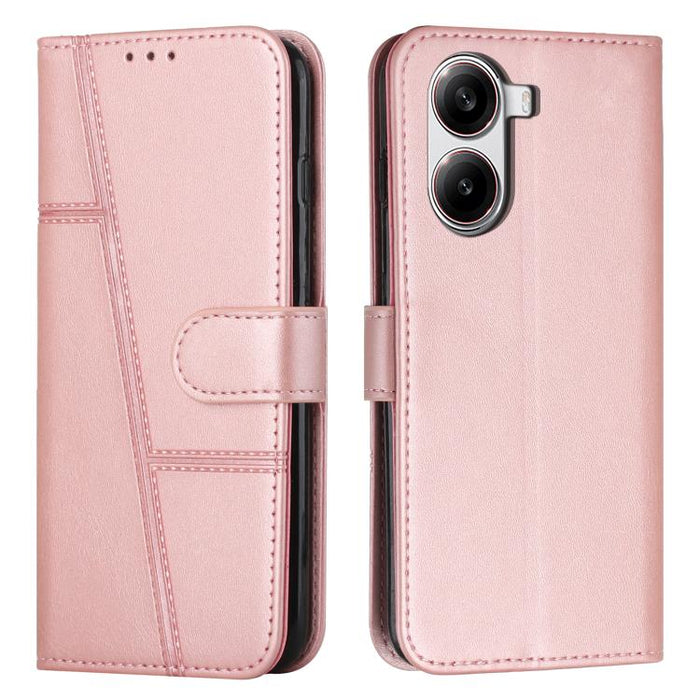 Funda para teléfono de piel con textura de becerro y hebilla cosida, For Redmi Note 14 Pro 5G Global, For Redmi Turbo 4 / Xiaomi Poco X7 Pro, For Redmi K80 / K80 Pro, For Redmi Note 14 4G 163.25mm, For Redmi Note 14 5G Global