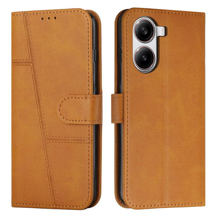 Funda para teléfono de piel con textura de becerro y hebilla cosida, For Redmi Note 14 Pro 5G Global, For Redmi Turbo 4 / Xiaomi Poco X7 Pro, For Redmi K80 / K80 Pro, For Redmi Note 14 4G 163.25mm, For Redmi Note 14 5G Global