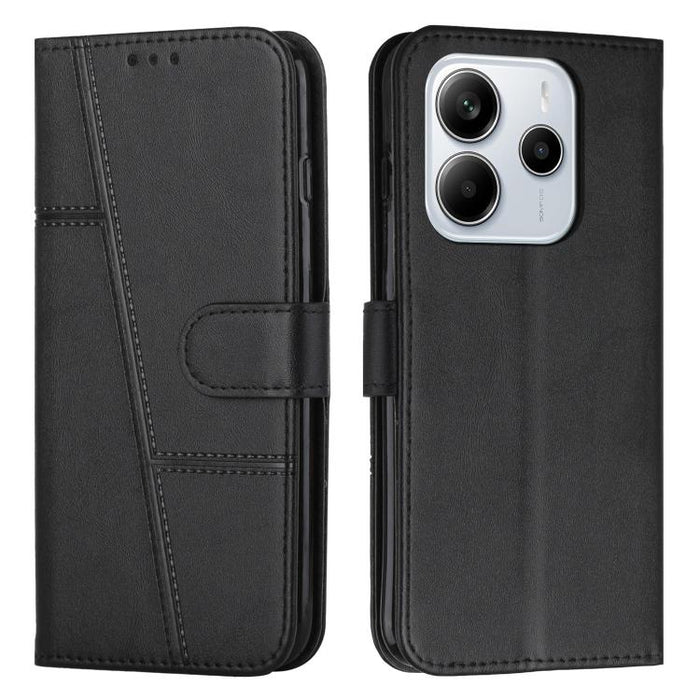 Funda para teléfono de piel con textura de becerro y hebilla cosida, For Redmi Note 14 Pro 5G Global, For Redmi Turbo 4 / Xiaomi Poco X7 Pro, For Redmi K80 / K80 Pro, For Redmi Note 14 4G 163.25mm, For Redmi Note 14 5G Global