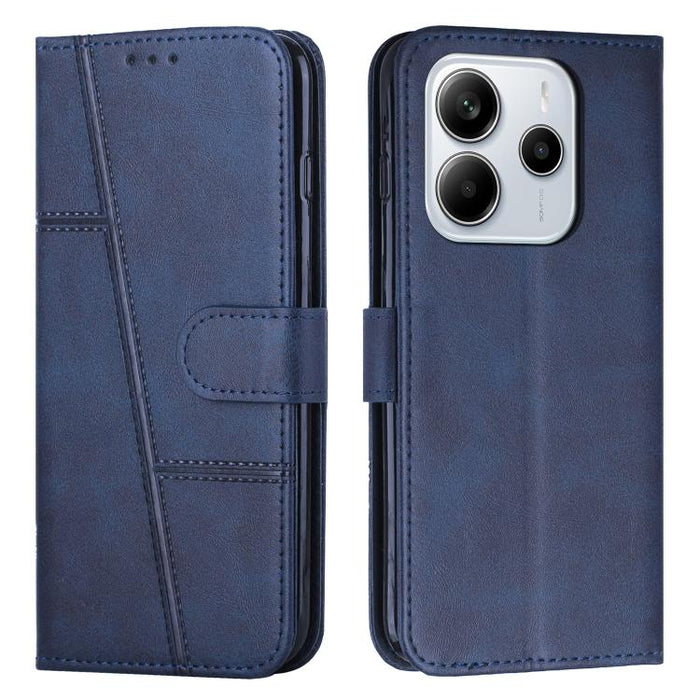 Funda para teléfono de piel con textura de becerro y hebilla cosida, For Redmi Note 14 Pro 5G Global, For Redmi Turbo 4 / Xiaomi Poco X7 Pro, For Redmi K80 / K80 Pro, For Redmi Note 14 4G 163.25mm, For Redmi Note 14 5G Global