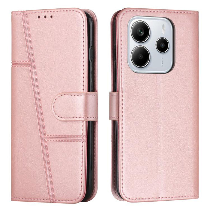 Funda para teléfono de piel con textura de becerro y hebilla cosida, For Redmi Note 14 Pro 5G Global, For Redmi Turbo 4 / Xiaomi Poco X7 Pro, For Redmi K80 / K80 Pro, For Redmi Note 14 4G 163.25mm, For Redmi Note 14 5G Global