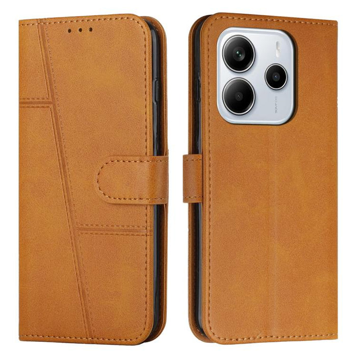 Funda para teléfono de piel con textura de becerro y hebilla cosida, For Redmi Note 14 Pro 5G Global, For Redmi Turbo 4 / Xiaomi Poco X7 Pro, For Redmi K80 / K80 Pro, For Redmi Note 14 4G 163.25mm, For Redmi Note 14 5G Global