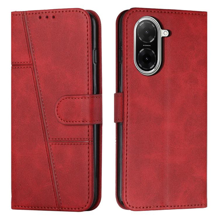 Funda para teléfono de piel con textura de becerro y hebilla cosida, For Redmi Note 14 Pro 5G Global, For Redmi Turbo 4 / Xiaomi Poco X7 Pro, For Redmi K80 / K80 Pro, For Redmi Note 14 4G 163.25mm, For Redmi Note 14 5G Global