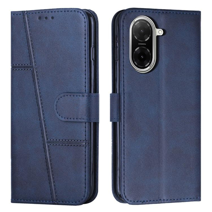 Funda para teléfono de piel con textura de becerro y hebilla cosida, For Redmi Note 14 Pro 5G Global, For Redmi Turbo 4 / Xiaomi Poco X7 Pro, For Redmi K80 / K80 Pro, For Redmi Note 14 4G 163.25mm, For Redmi Note 14 5G Global
