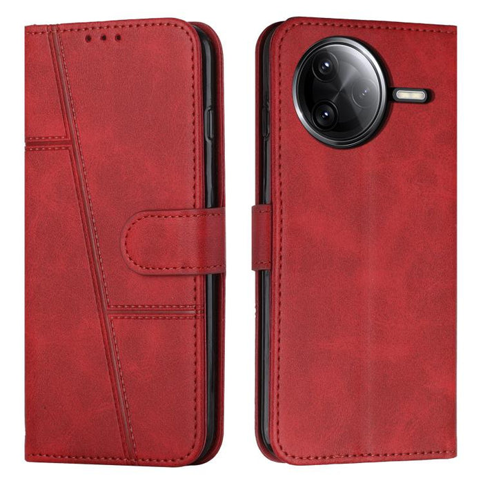 Funda para teléfono de piel con textura de becerro y hebilla cosida, For Redmi Note 14 Pro 5G Global, For Redmi Turbo 4 / Xiaomi Poco X7 Pro, For Redmi K80 / K80 Pro, For Redmi Note 14 4G 163.25mm, For Redmi Note 14 5G Global
