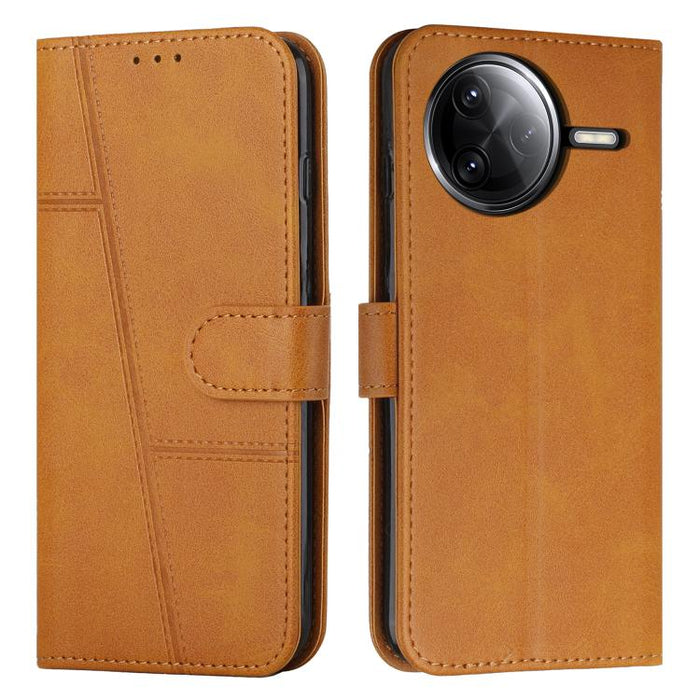 Funda para teléfono de piel con textura de becerro y hebilla cosida, For Redmi Note 14 Pro 5G Global, For Redmi Turbo 4 / Xiaomi Poco X7 Pro, For Redmi K80 / K80 Pro, For Redmi Note 14 4G 163.25mm, For Redmi Note 14 5G Global