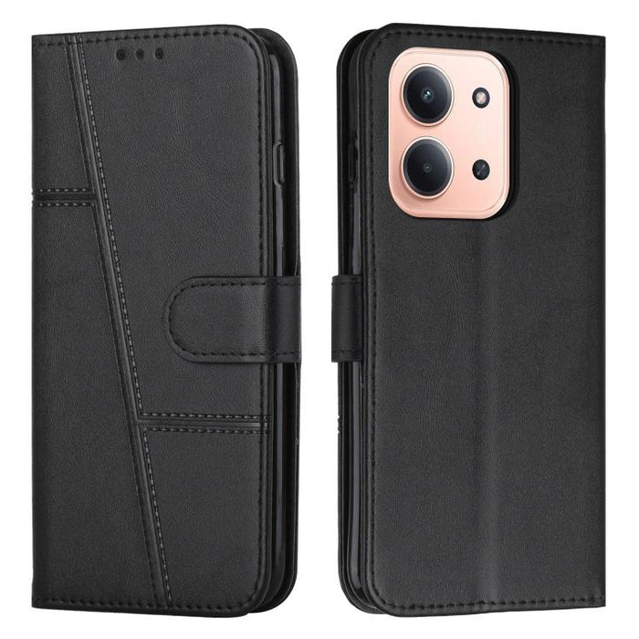 Funda para teléfono de piel con textura de becerro y hebilla cosida, For Redmi Note 14 Pro 5G Global, For Redmi Turbo 4 / Xiaomi Poco X7 Pro, For Redmi K80 / K80 Pro, For Redmi Note 14 4G 163.25mm, For Redmi Note 14 5G Global