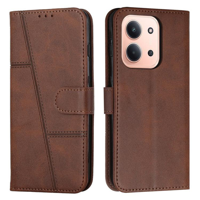 Funda para teléfono de piel con textura de becerro y hebilla cosida, For Redmi Note 14 Pro 5G Global, For Redmi Turbo 4 / Xiaomi Poco X7 Pro, For Redmi K80 / K80 Pro, For Redmi Note 14 4G 163.25mm, For Redmi Note 14 5G Global