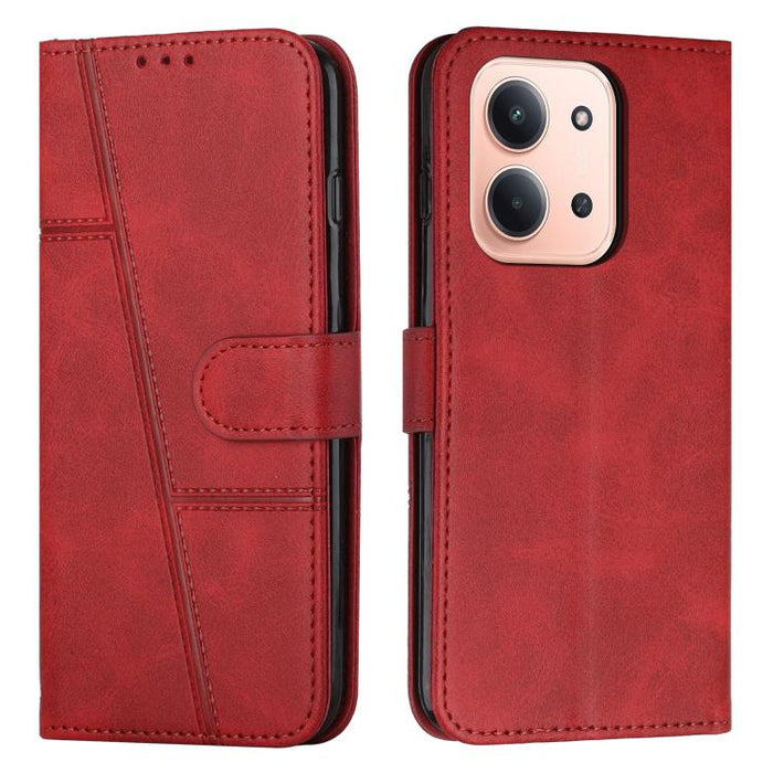 Funda para teléfono de piel con textura de becerro y hebilla cosida, For Redmi Note 14 Pro 5G Global, For Redmi Turbo 4 / Xiaomi Poco X7 Pro, For Redmi K80 / K80 Pro, For Redmi Note 14 4G 163.25mm, For Redmi Note 14 5G Global