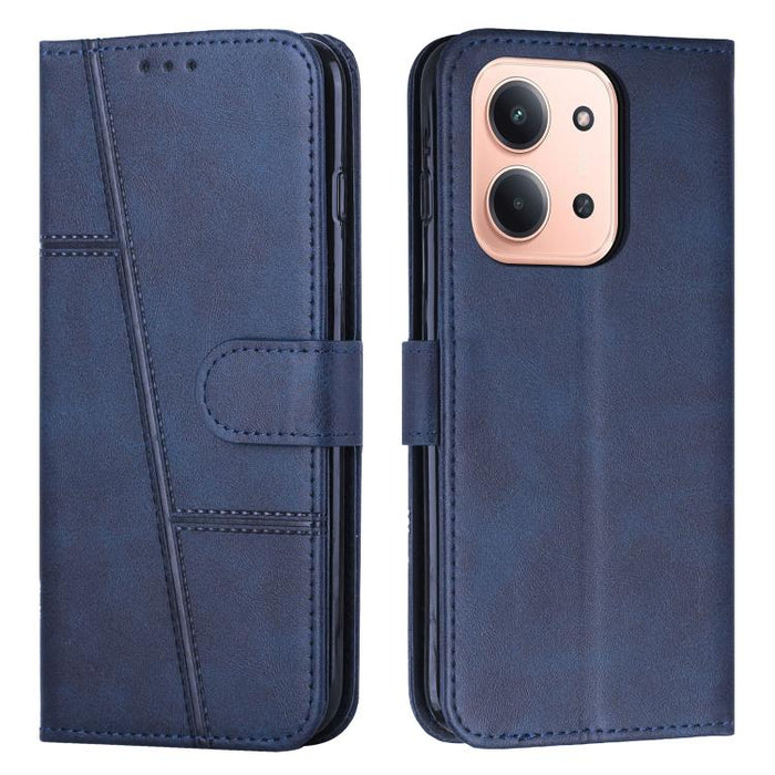 Funda para teléfono de piel con textura de becerro y hebilla cosida, For Redmi Note 14 Pro 5G Global, For Redmi Turbo 4 / Xiaomi Poco X7 Pro, For Redmi K80 / K80 Pro, For Redmi Note 14 4G 163.25mm, For Redmi Note 14 5G Global