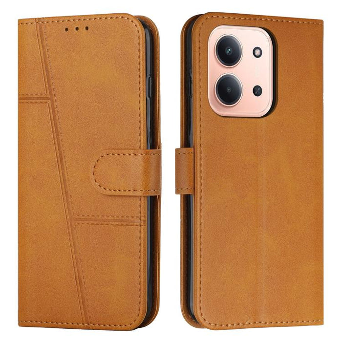 Funda para teléfono de piel con textura de becerro y hebilla cosida, For Redmi Note 14 Pro 5G Global, For Redmi Turbo 4 / Xiaomi Poco X7 Pro, For Redmi K80 / K80 Pro, For Redmi Note 14 4G 163.25mm, For Redmi Note 14 5G Global