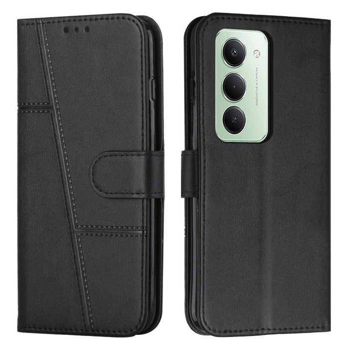Funda para teléfono de piel con textura de becerro y hebilla cosida, For Redmi Note 14 Pro 5G Global, For Redmi Turbo 4 / Xiaomi Poco X7 Pro, For Redmi K80 / K80 Pro, For Redmi Note 14 4G 163.25mm, For Redmi Note 14 5G Global