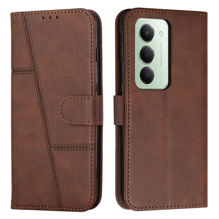 Funda para teléfono de piel con textura de becerro y hebilla cosida, For Redmi Note 14 Pro 5G Global, For Redmi Turbo 4 / Xiaomi Poco X7 Pro, For Redmi K80 / K80 Pro, For Redmi Note 14 4G 163.25mm, For Redmi Note 14 5G Global
