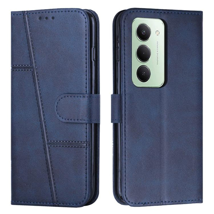 Funda para teléfono de piel con textura de becerro y hebilla cosida, For Redmi Note 14 Pro 5G Global, For Redmi Turbo 4 / Xiaomi Poco X7 Pro, For Redmi K80 / K80 Pro, For Redmi Note 14 4G 163.25mm, For Redmi Note 14 5G Global