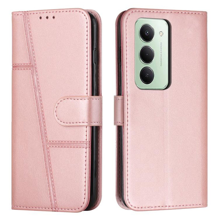 Funda para teléfono de piel con textura de becerro y hebilla cosida, For Redmi Note 14 Pro 5G Global, For Redmi Turbo 4 / Xiaomi Poco X7 Pro, For Redmi K80 / K80 Pro, For Redmi Note 14 4G 163.25mm, For Redmi Note 14 5G Global