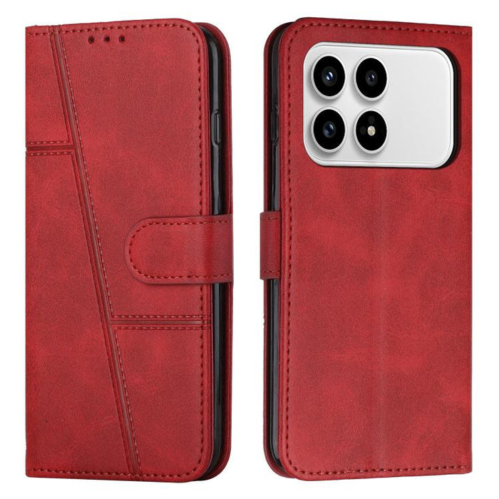 Funda para teléfono de piel con textura de becerro y hebilla cosida, For Redmi 15a 5G, For Redmi A7 Pro 4G 171mm, For Redmi Turbo 5 Max / Poco X8 Pro Max 5G, For Redmi Turbo 5 / Poco X8 Pro 5G, For Redmi Note 15 Pro+ 5G Global 163.3mm                  ...