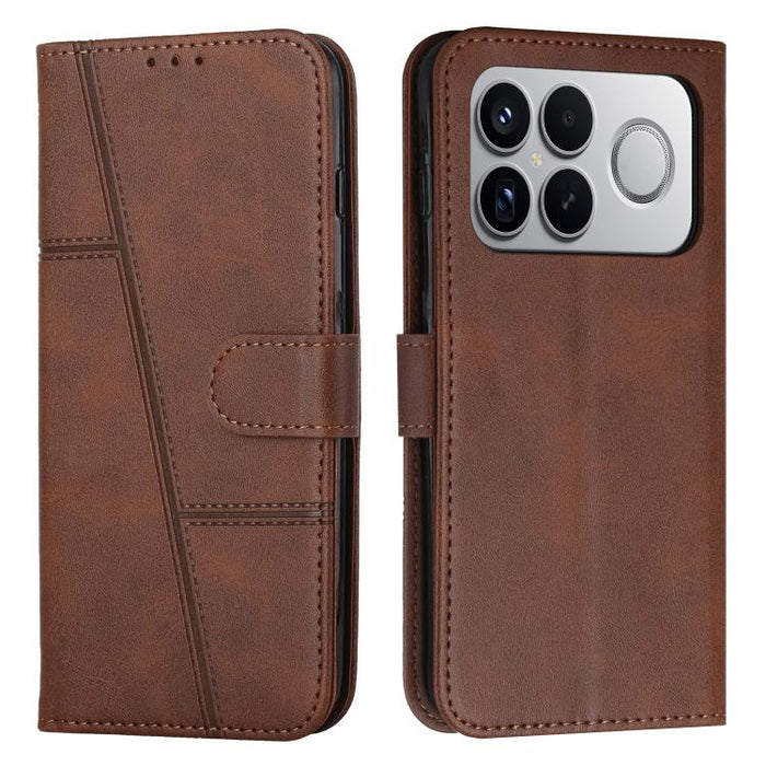 Funda para teléfono de piel con textura de becerro y hebilla cosida, For Redmi 15a 5G, For Redmi A7 Pro 4G 171mm, For Redmi Turbo 5 Max / Poco X8 Pro Max 5G, For Redmi Turbo 5 / Poco X8 Pro 5G, For Redmi Note 15 Pro+ 5G Global 163.3mm                  ...