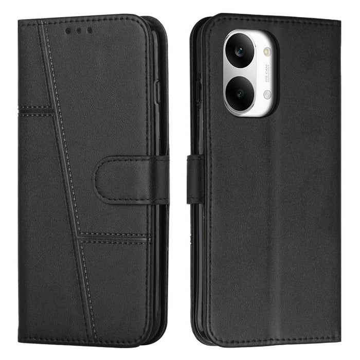 Funda para teléfono de piel con textura de becerro y hebilla cosida, For Redmi 15a 5G, For Redmi A7 Pro 4G 171mm, For Redmi Turbo 5 Max / Poco X8 Pro Max 5G, For Redmi Turbo 5 / Poco X8 Pro 5G, For Redmi Note 15 Pro+ 5G Global 163.3mm                  ...