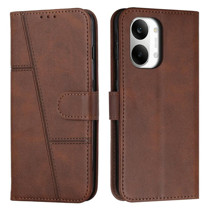 Funda para teléfono de piel con textura de becerro y hebilla cosida, For Redmi 15a 5G, For Redmi A7 Pro 4G 171mm, For Redmi Turbo 5 Max / Poco X8 Pro Max 5G, For Redmi Turbo 5 / Poco X8 Pro 5G, For Redmi Note 15 Pro+ 5G Global 163.3mm                  ...
