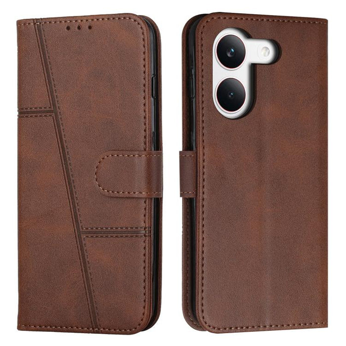 Funda para teléfono de piel con textura de becerro y hebilla cosida, For Redmi 15a 5G, For Redmi A7 Pro 4G 171mm, For Redmi Turbo 5 Max / Poco X8 Pro Max 5G, For Redmi Turbo 5 / Poco X8 Pro 5G, For Redmi Note 15 Pro+ 5G Global 163.3mm                  ...