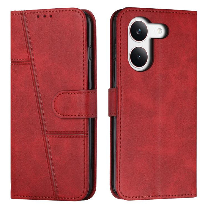 Funda para teléfono de piel con textura de becerro y hebilla cosida, For Redmi 15a 5G, For Redmi A7 Pro 4G 171mm, For Redmi Turbo 5 Max / Poco X8 Pro Max 5G, For Redmi Turbo 5 / Poco X8 Pro 5G, For Redmi Note 15 Pro+ 5G Global 163.3mm                  ...