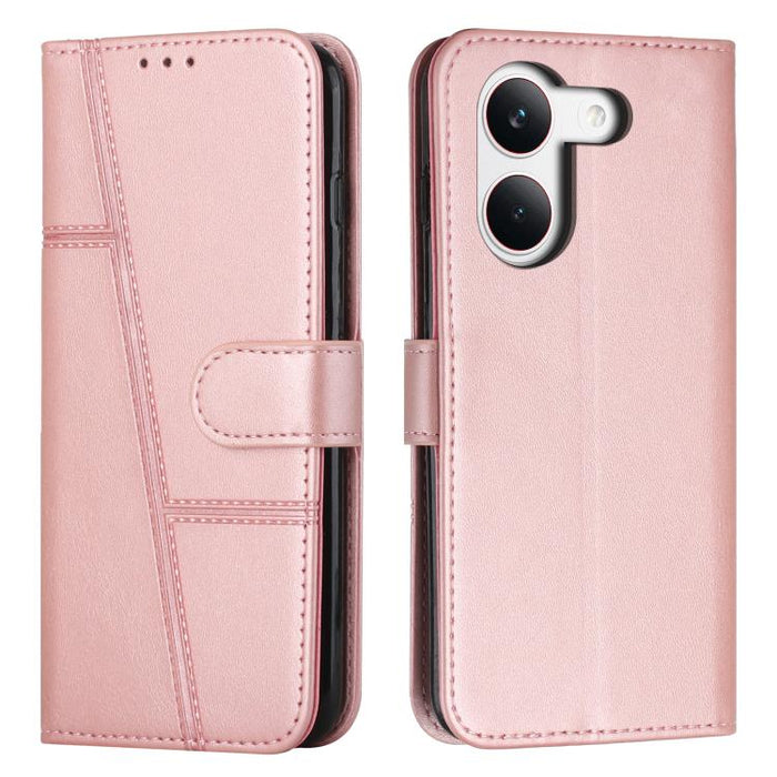 Funda para teléfono de piel con textura de becerro y hebilla cosida, For Redmi 15a 5G, For Redmi A7 Pro 4G 171mm, For Redmi Turbo 5 Max / Poco X8 Pro Max 5G, For Redmi Turbo 5 / Poco X8 Pro 5G, For Redmi Note 15 Pro+ 5G Global 163.3mm                  ...