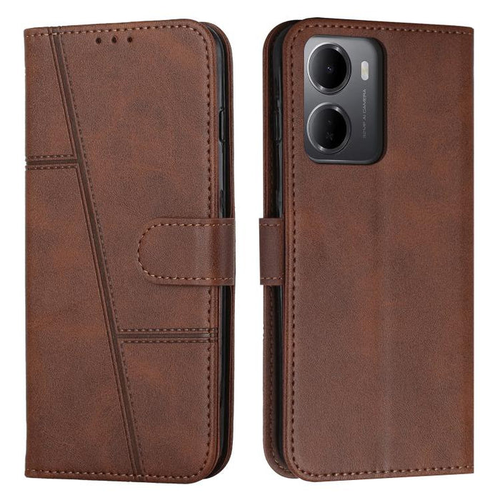 Funda para teléfono de piel con textura de becerro y hebilla cosida, For Redmi 15a 5G, For Redmi A7 Pro 4G 171mm, For Redmi Turbo 5 Max / Poco X8 Pro Max 5G, For Redmi Turbo 5 / Poco X8 Pro 5G, For Redmi Note 15 Pro+ 5G Global 163.3mm                  ...