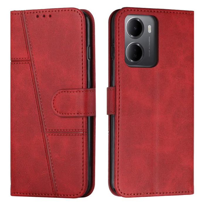 Funda para teléfono de piel con textura de becerro y hebilla cosida, For Redmi 15a 5G, For Redmi A7 Pro 4G 171mm, For Redmi Turbo 5 Max / Poco X8 Pro Max 5G, For Redmi Turbo 5 / Poco X8 Pro 5G, For Redmi Note 15 Pro+ 5G Global 163.3mm                  ...