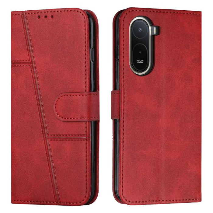 Funda para teléfono de piel con textura de becerro y hebilla cosida, For Redmi 15a 5G, For Redmi A7 Pro 4G 171mm, For Redmi Turbo 5 Max / Poco X8 Pro Max 5G, For Redmi Turbo 5 / Poco X8 Pro 5G, For Redmi Note 15 Pro+ 5G Global 163.3mm                  ...