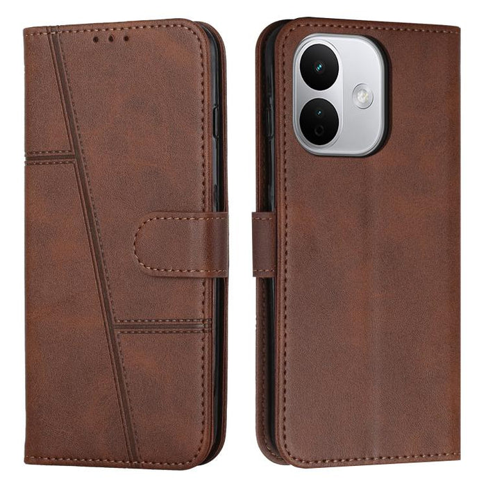 Funda para teléfono de piel con textura de becerro y hebilla cosida, For Redmi 15a 5G, For Redmi A7 Pro 4G 171mm, For Redmi Turbo 5 Max / Poco X8 Pro Max 5G, For Redmi Turbo 5 / Poco X8 Pro 5G, For Redmi Note 15 Pro+ 5G Global 163.3mm                  ...