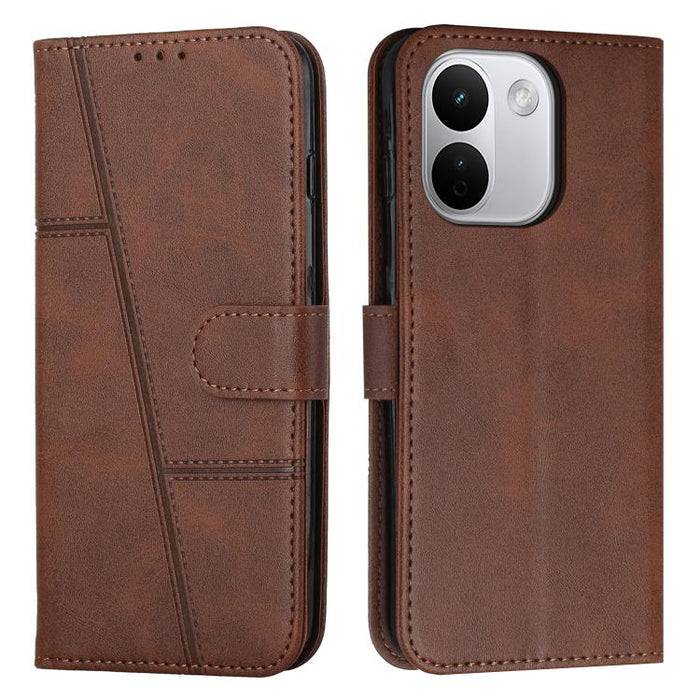 Funda para teléfono de piel con textura de becerro y hebilla cosida, For Redmi 15a 5G, For Redmi A7 Pro 4G 171mm, For Redmi Turbo 5 Max / Poco X8 Pro Max 5G, For Redmi Turbo 5 / Poco X8 Pro 5G, For Redmi Note 15 Pro+ 5G Global 163.3mm                  ...