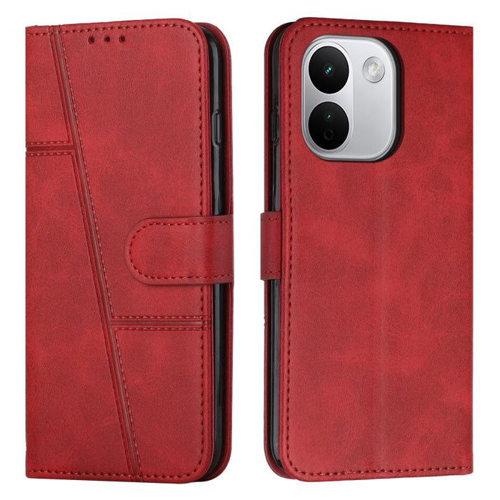 Funda para teléfono de piel con textura de becerro y hebilla cosida, For Redmi 15a 5G, For Redmi A7 Pro 4G 171mm, For Redmi Turbo 5 Max / Poco X8 Pro Max 5G, For Redmi Turbo 5 / Poco X8 Pro 5G, For Redmi Note 15 Pro+ 5G Global 163.3mm                  ...