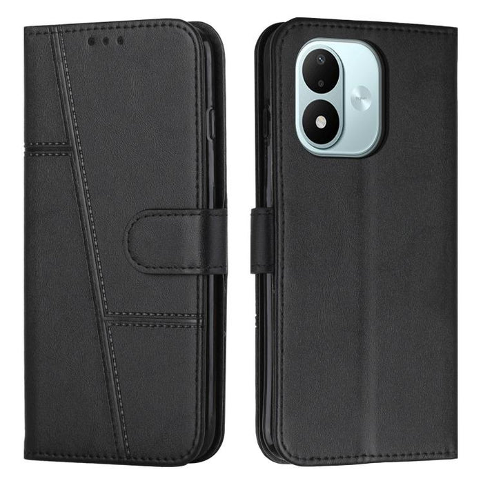 Funda para teléfono de piel con textura de becerro y hebilla cosida, For Redmi 15a 5G, For Redmi A7 Pro 4G 171mm, For Redmi Turbo 5 Max / Poco X8 Pro Max 5G, For Redmi Turbo 5 / Poco X8 Pro 5G, For Redmi Note 15 Pro+ 5G Global 163.3mm                  ...