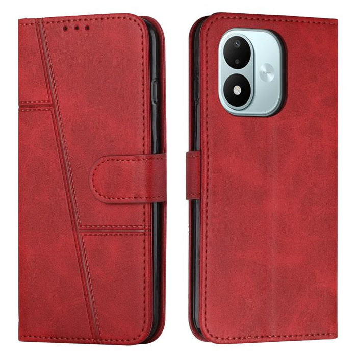 Funda para teléfono de piel con textura de becerro y hebilla cosida, For Redmi 15a 5G, For Redmi A7 Pro 4G 171mm, For Redmi Turbo 5 Max / Poco X8 Pro Max 5G, For Redmi Turbo 5 / Poco X8 Pro 5G, For Redmi Note 15 Pro+ 5G Global 163.3mm                  ...