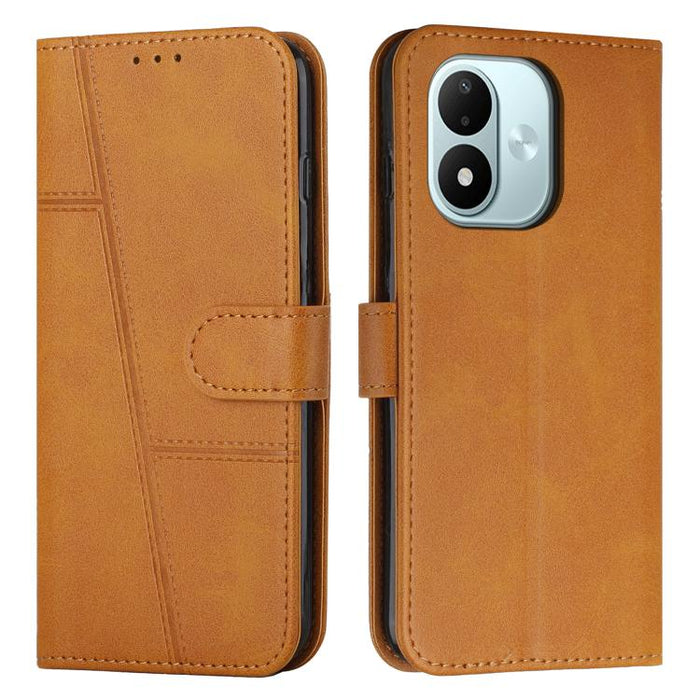 Funda para teléfono de piel con textura de becerro y hebilla cosida, For Redmi 15a 5G, For Redmi A7 Pro 4G 171mm, For Redmi Turbo 5 Max / Poco X8 Pro Max 5G, For Redmi Turbo 5 / Poco X8 Pro 5G, For Redmi Note 15 Pro+ 5G Global 163.3mm                  ...