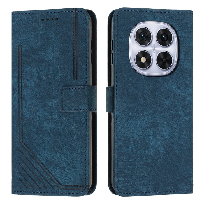 Funda de cuero para teléfono con diseño de rayas y tacto agradable al tacto con cordón largo, For Redmi 15a 5G, For Redmi A7 Pro 4G 171mm, For Redmi Turbo 5 Max / Poco X8 Pro Max 5G, For Redmi Turbo 5 / Poco X8 Pro 5G                                   ...